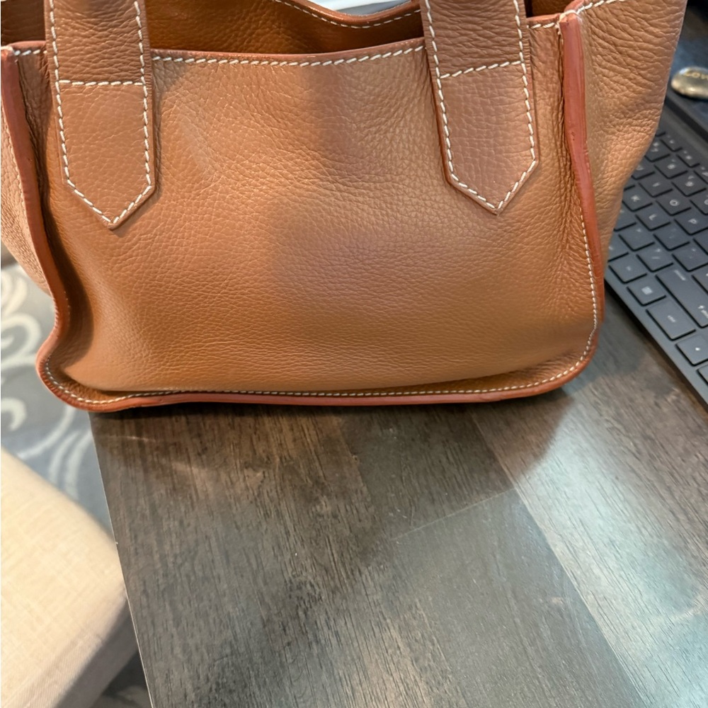 Gherandi Brown Leather Tote Bag